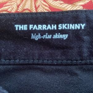 AG Jeans Farrah high rise skinny size 28R Black velour